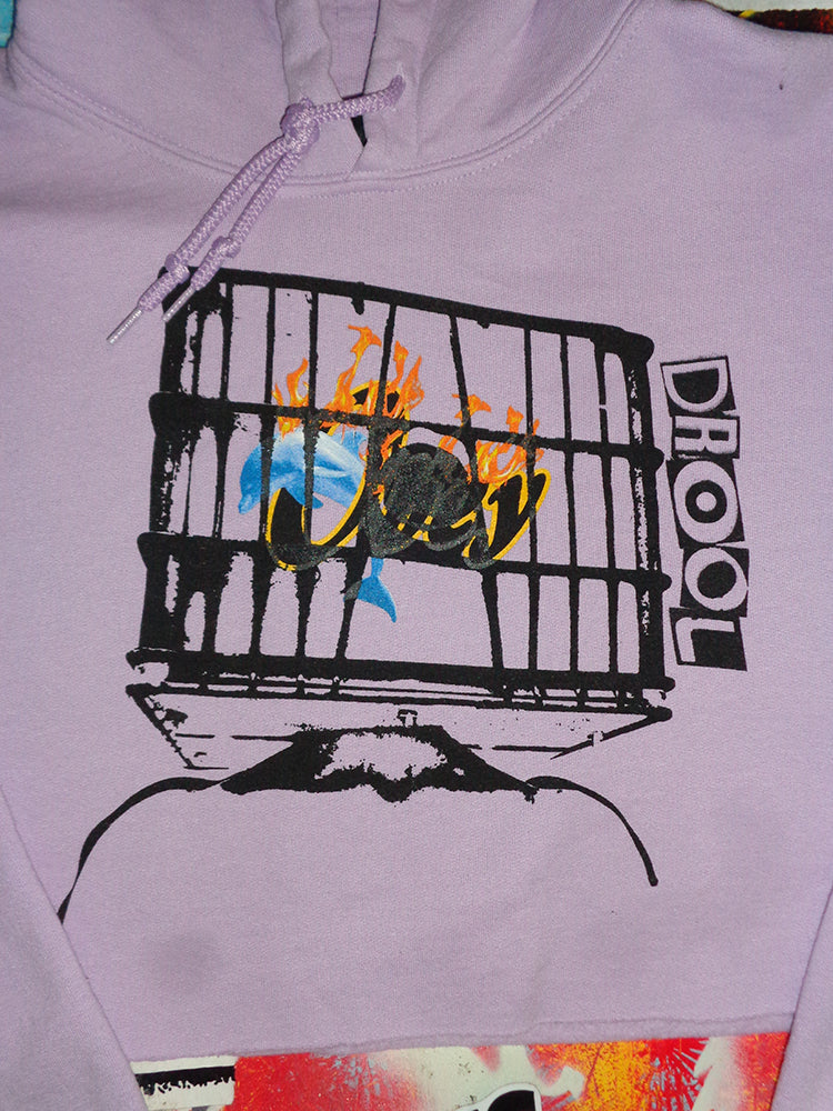 FOMO Collection - Obey Glory Box Raw Cut Crop Top Hoodie - M - 14720