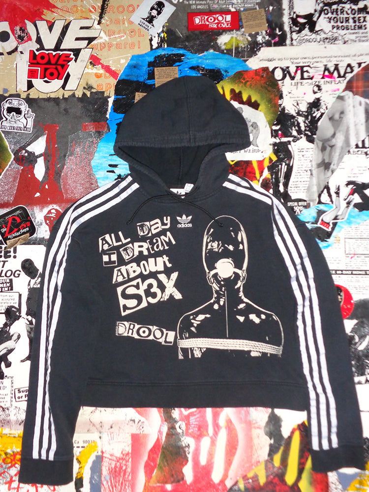 FOMO Collection - Collage A.D.I.D.A.S. Manifesto Crop Top Hoodie - S - 14819