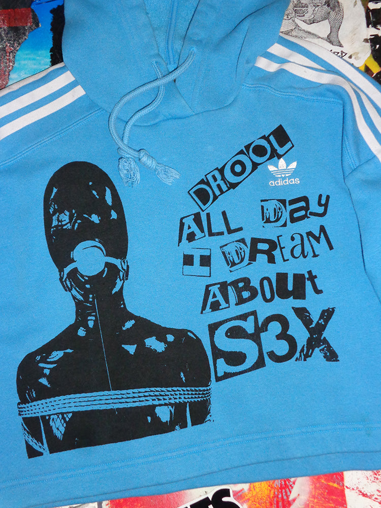 FOMO Collection - A.D.I.D.A.S. Collage Manifesto Crop Top Hoodie - S - 14928