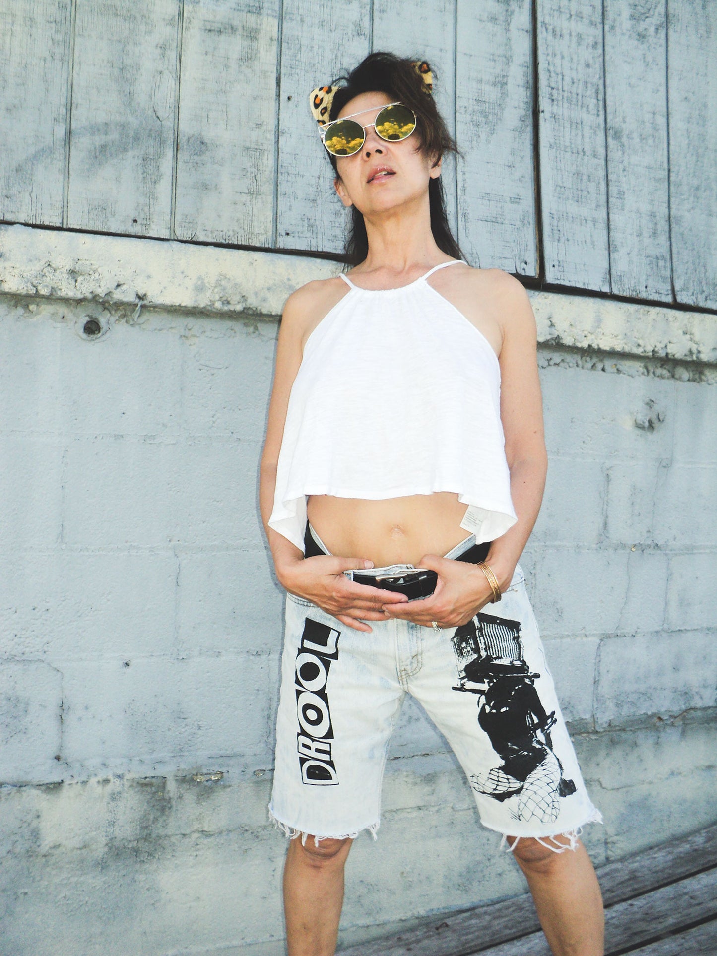 FOMO Collection - Levi Signature Box Head Raw Cut Jorts - S(Waist = 30", Inseam = 10", Length = 19.5") - 13535