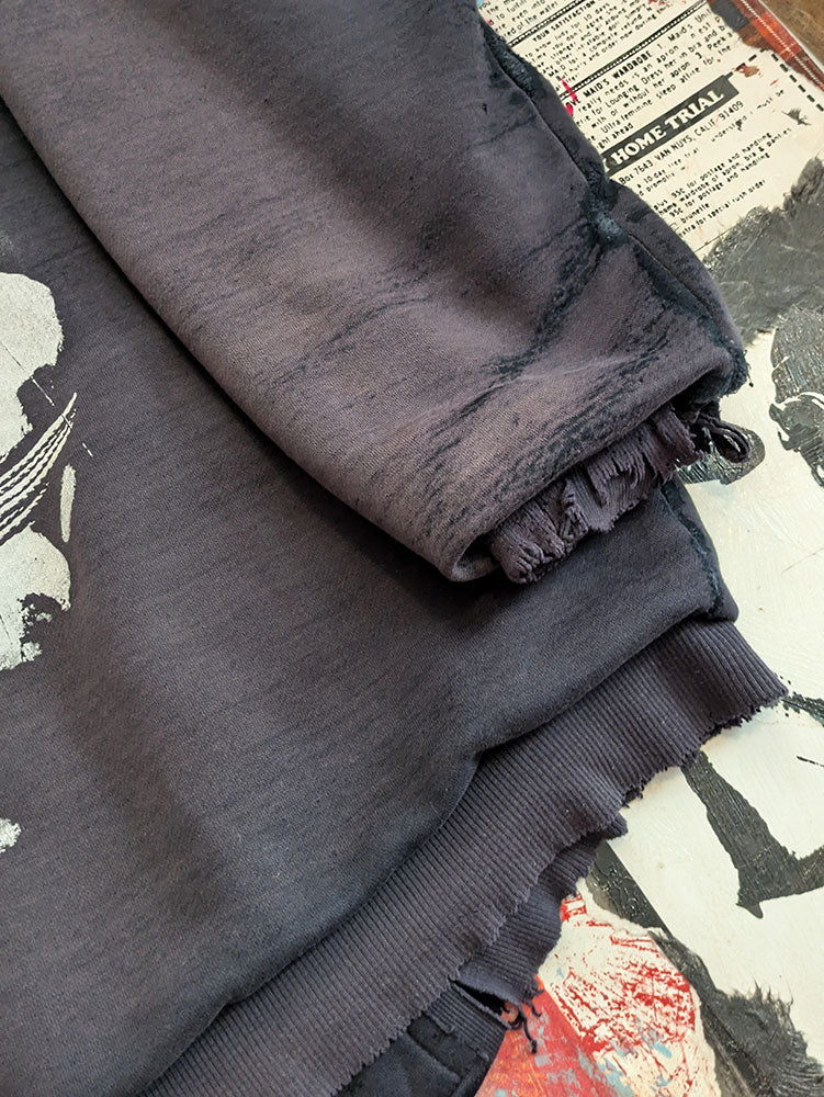FOMO Collection - DISTRESSED Collage Box Head / Origin Story Heavyweight Thermal Lined Hoodie - XLT - 8128