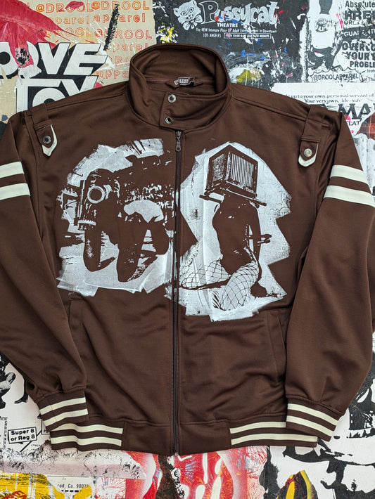 FOMO Collection - Collage Rubber Pup / Box Head / Origin Story doubled sided Zip Up Jacket - 2XL - 8329