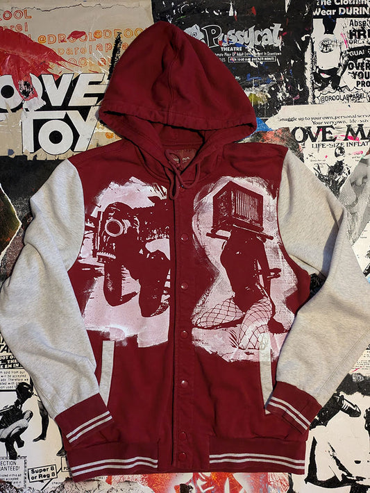 FOMO Collection - Collage Box Head / Rubber Pup / Origin Story Snap Up Hoodie(double-sided) - M - 8428