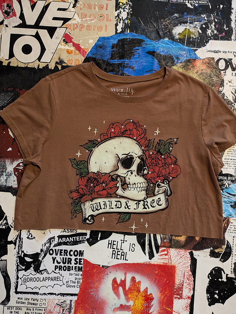 Rubber Nun In Pittsburgh Raw Cut Crop Top(double-sided) - XL - 865