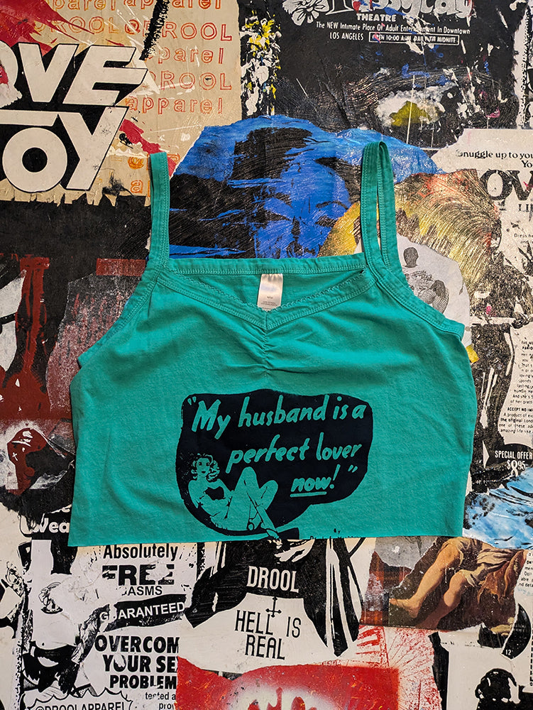 Husband Raw Cut Crop Top - M - 8618