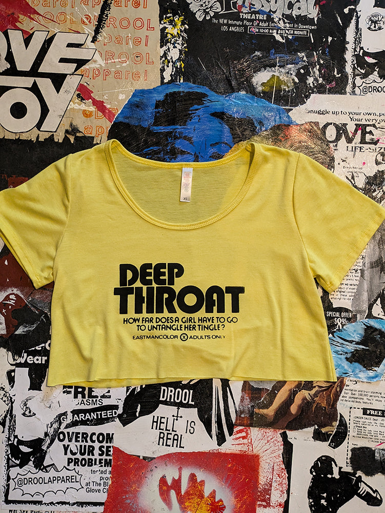 Deep Throat Raw Cut Crop Top - XS - 8641