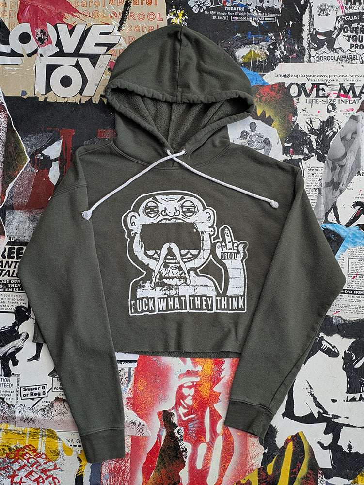 FOMO Collection FWTT Raw Cut Crop Top Hoodie - M - 9015