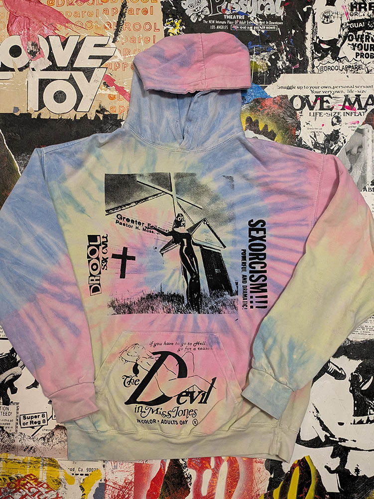 FOMO Collection Collage Rubber Nun In Detroit / Devil In Miss Jones Hoodie - Large - 9214