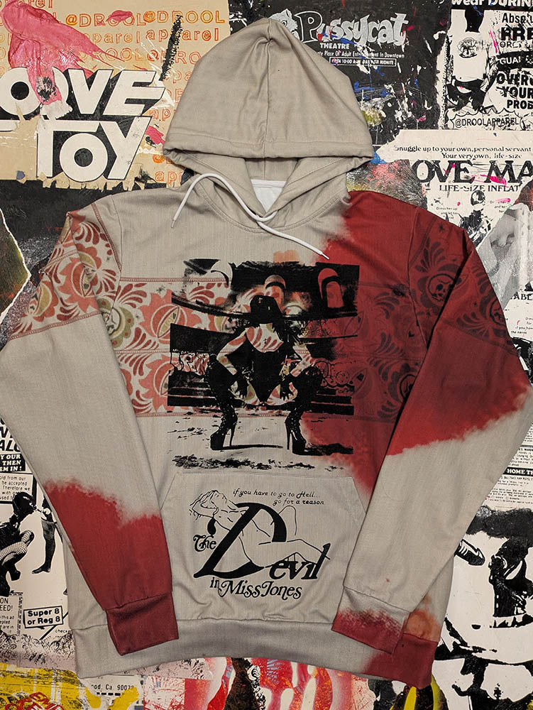 FOMO Collection Collage Rubber Nun In Detroit / Devil In Miss Jones Hoodie - Large - 9215