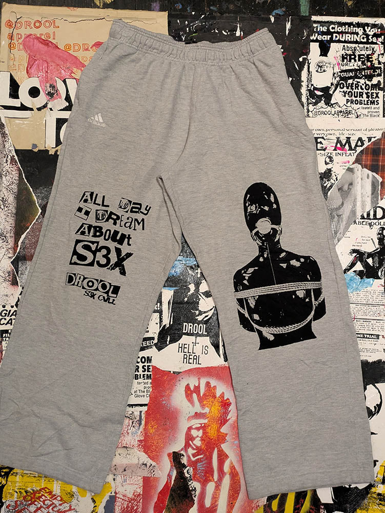 FOMO Collection Collage A.D.I.D.A.S. Manifesto Sweatpants - XL(Waist 32" Inseam 31" Length 40") - 9224