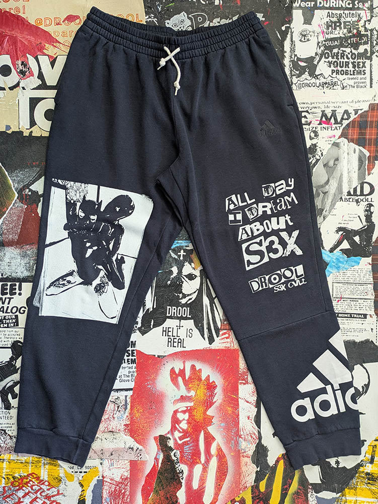 FOMO Collection A.D.I.D.A.S. Throat Hug Joggers - L(Waist = 32" Inseam = 28" Length = 30.5") - 9320