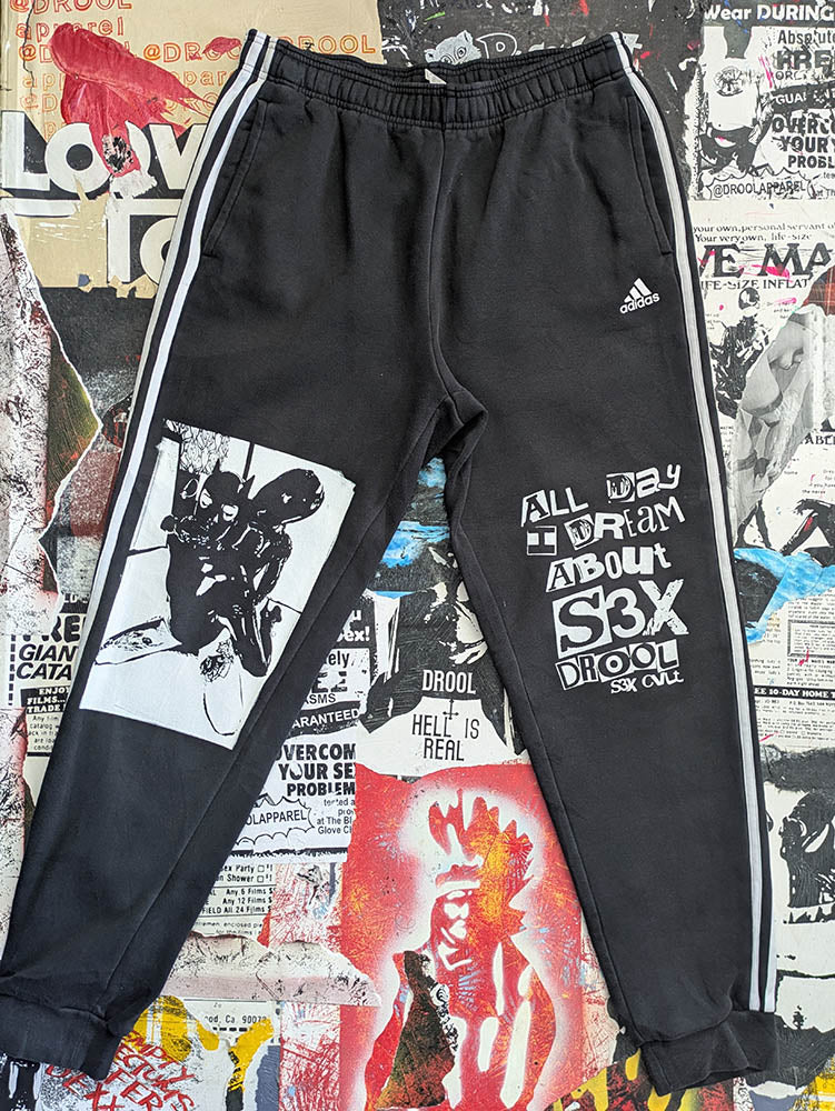FOMO Collection A.D.I.D.A.S. Throat Hug Joggers - L(Waist = 32" Inseam = 30" Length = 41") - 9322