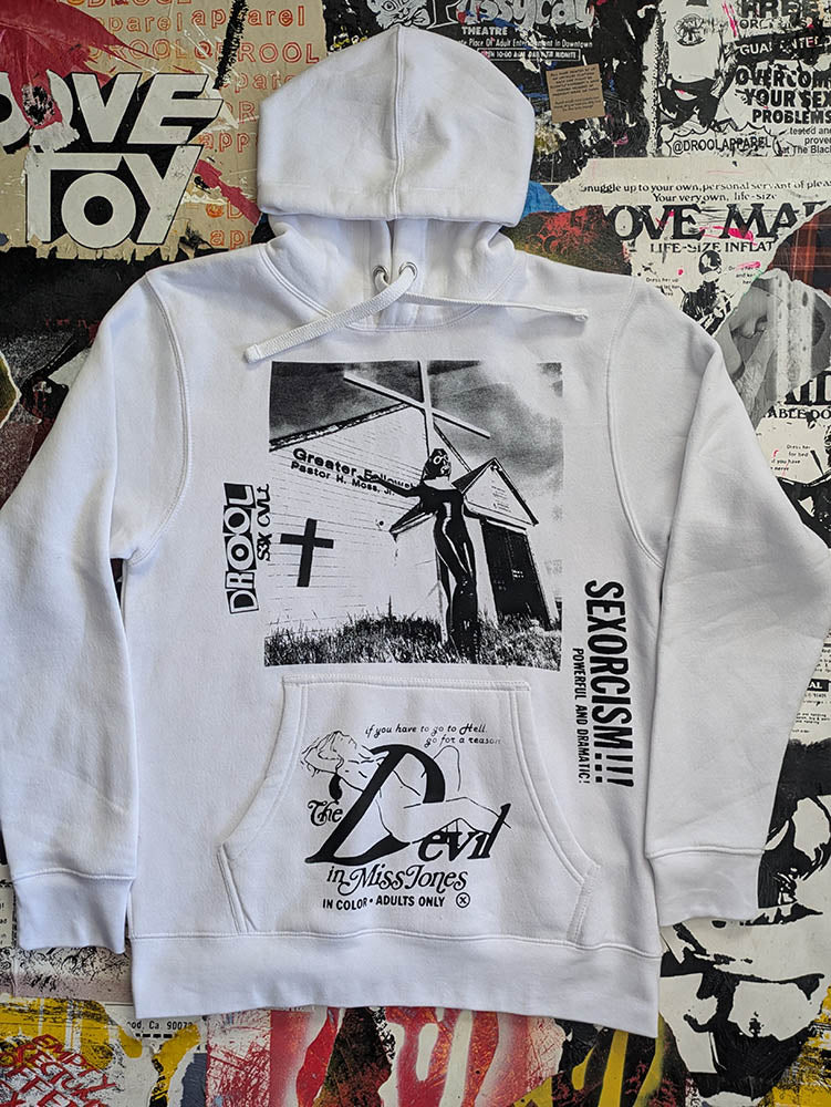 FOMO Collection Collage Rubber Nun In Detroit / Devil In Miss Jones Hoodie - M - 9324