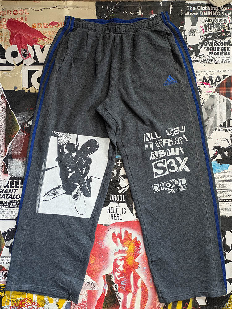 FOMO Collection A.D.I.D.A.S. Throat Hug Sweatpants - L(Waist = 32" - Inseam = 30" - Length = 40") - 9413
