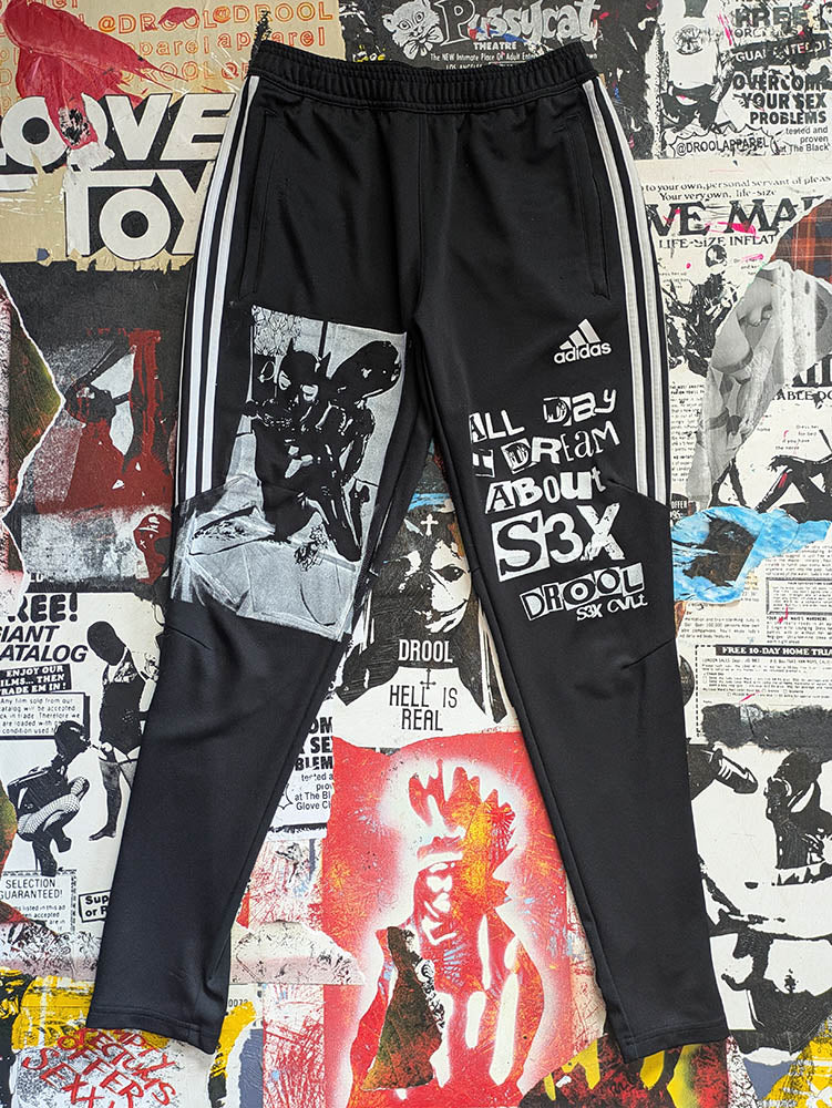 FOMO Collection A.D.I.D.A.S. Throat Hug Joggers - M(Waist = 28" - Inseam = 29" - Length = 38") - 9414