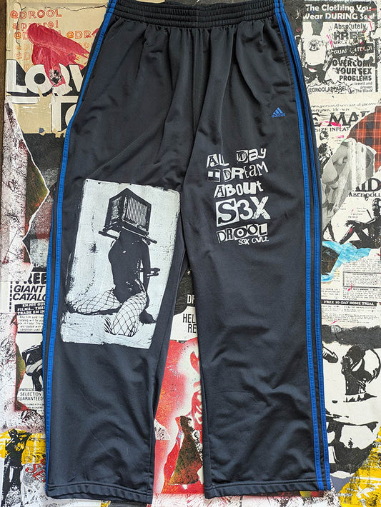 FOMO Collection A.D.I.D.A.S. Box Head Sweatpants - 2XL(Waist = 34" - Inseam = 31" - Length = 46") - 9420
