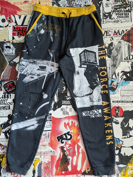 FOMO Collection "May the 4th Be With You" Box Head Vintage Joggers(Waist = 32" - Inseam = 30" - Length = 41") - L - 9730