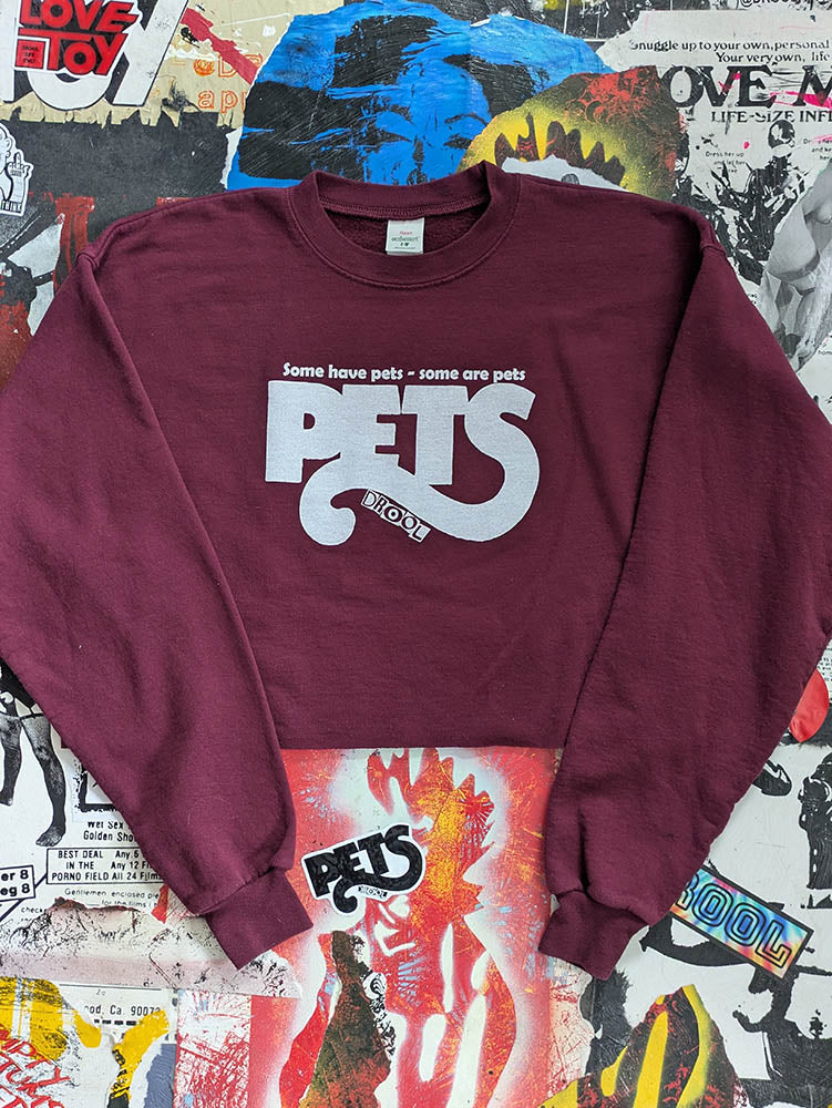 FOMO Collection Pets Raw Cut Crewneck Crop Top - L - 10038