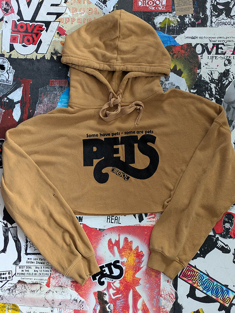 FOMO Collection Pets Raw Cut Crop Top Hoodie - M - 10044