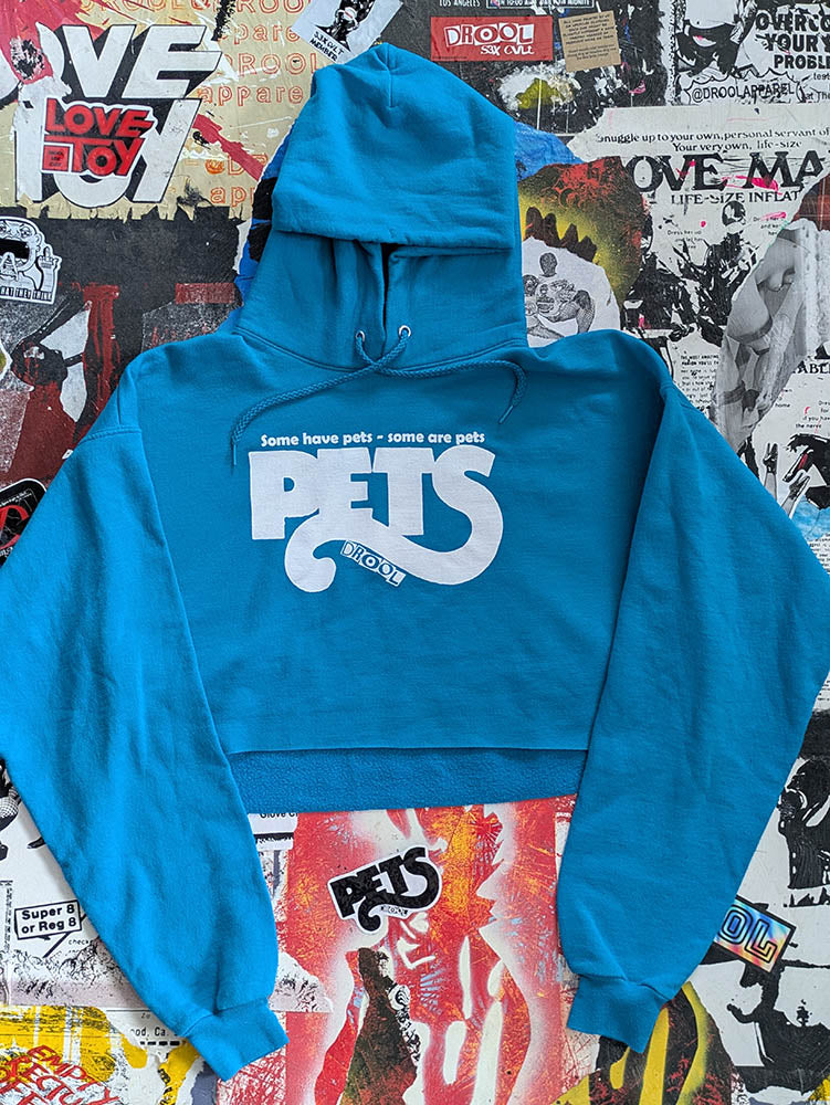 FOMO Collection Pets Raw Cut Crop Top Hoodie - L - 10045