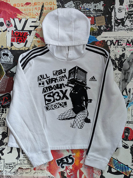 FOMO Collection Collage A.D.I.D.A.S. / Box Head Crop Top Hoodie  - 2XL - 10047