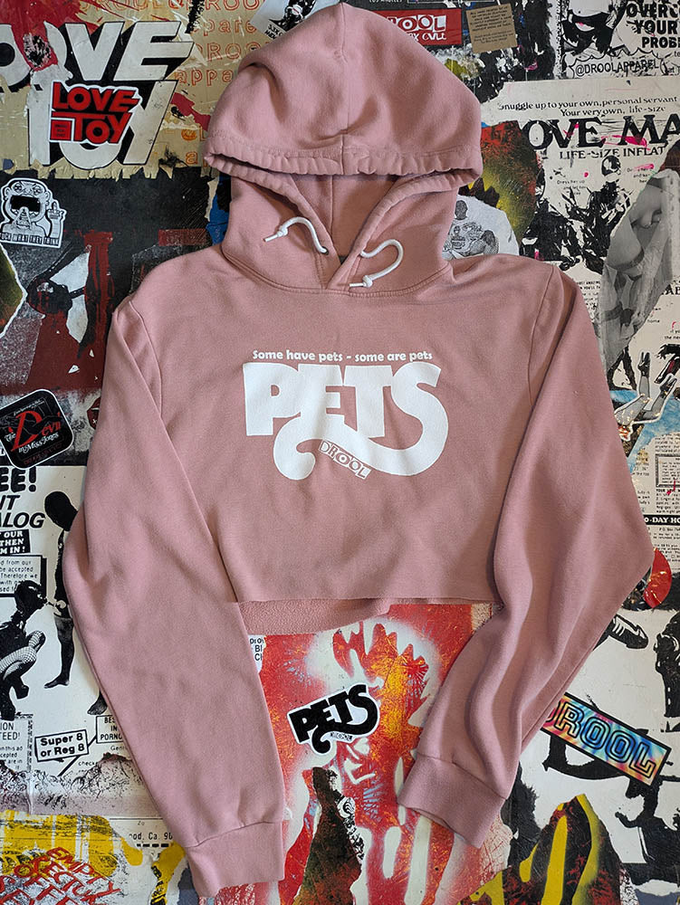 FOMO Collection Pets Raw Cut Crop Top Hoodie - L - 10133