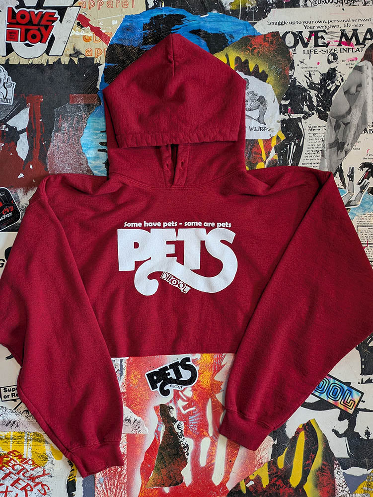 FOMO Collection Pets Raw Cut Crop Top Hoodie - L - 10137