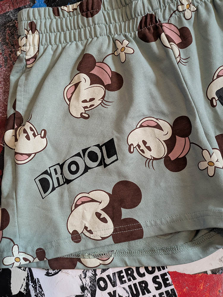 FOMO Collection Minnie Mouse Come Play With Me Shorts - M(Waist = 28" - Inseam = 4" - Length = 14") - 10138