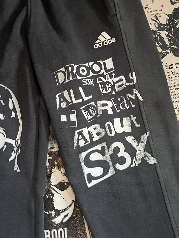 FOMO Collection A.D.I.D.A.S. Manifesto Sweatpants - Small(Waist = 26" - Inseam = 29" - Length = 39") - 1027