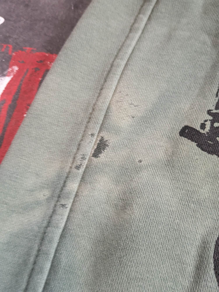FOMO Collection DISTRESSED A.D.I.D.A.S. Box Head Joggers  - Medium(Waist = 32" - Inseam = 29" - Length = 39") - 10211