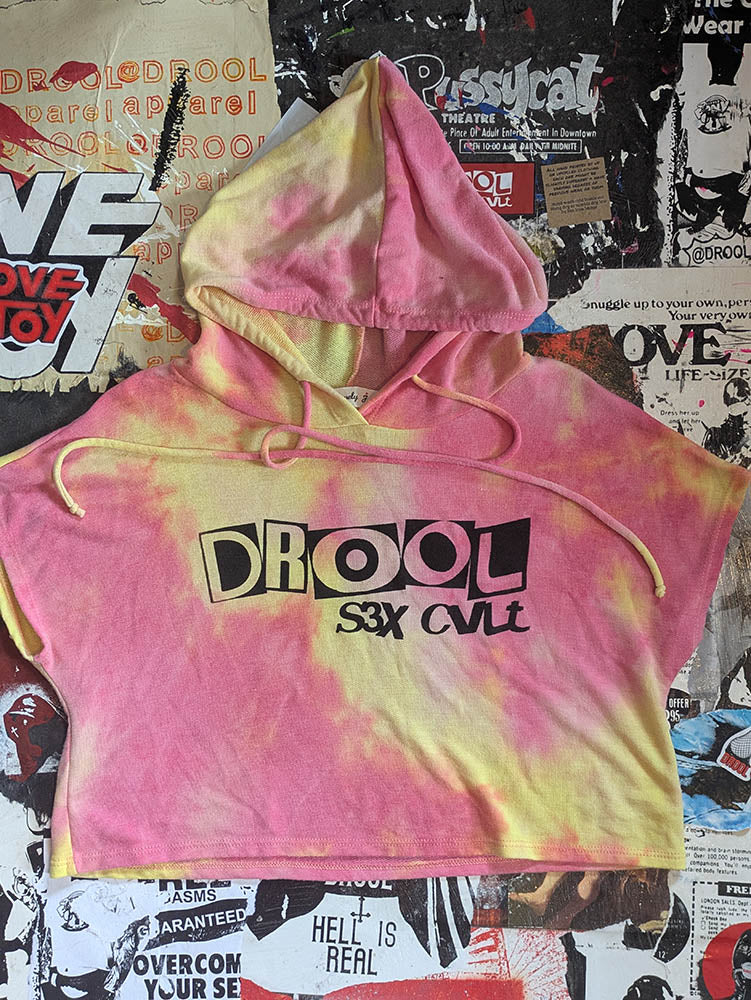 FOMO Collection DROOL Crop Top Hoodie - Small - 10227