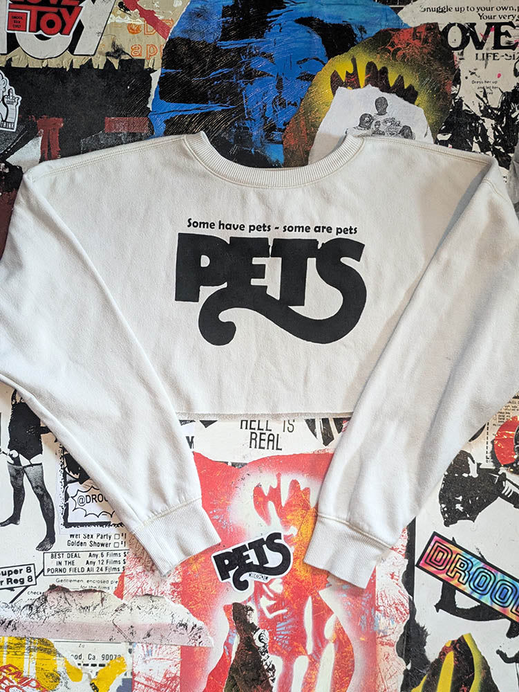 FOMO Collection Pets Raw Cut Crop Top Crewneck - Medium - 10232