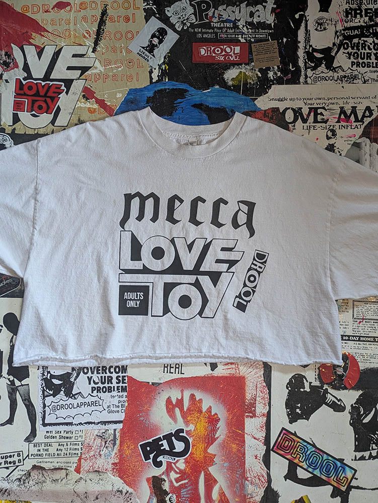 FOMO Collection DISTRESSED Love Toy Raw Cut Crop Top - 2XL - 10233