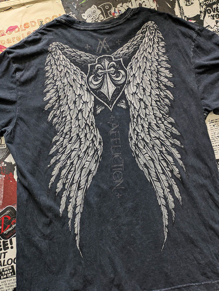 FOMO Collection DISTRESSED Affliction Glory Box T-Shirt - 2XL - 1042
