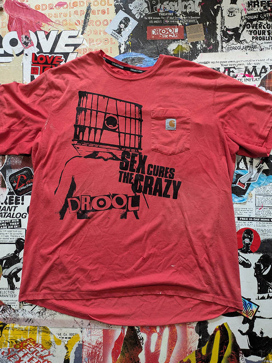 FOMO Collection DISTRESSED Carhartt Collage Glory Box/S3x Cures The Crazy T-Shirt - XL - 1049