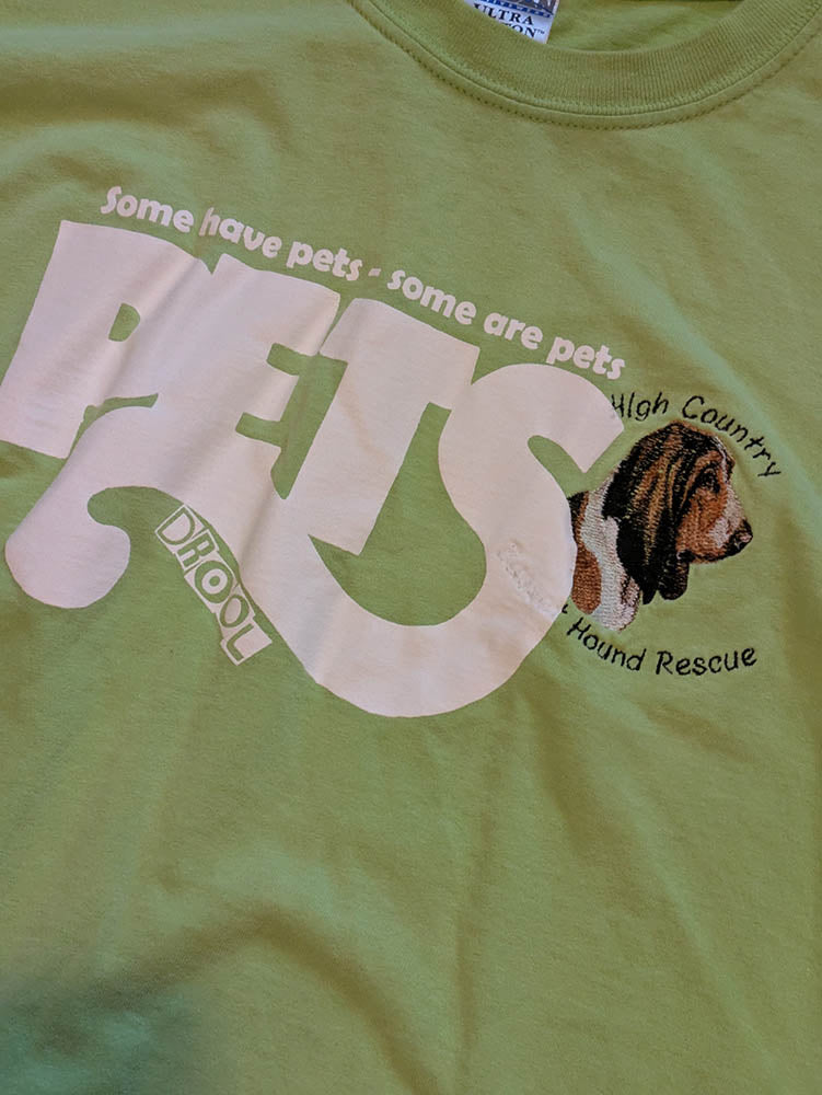 FOMO Collection DISTRESSED Hound Rescue Pets T-Shirt - L - 1084