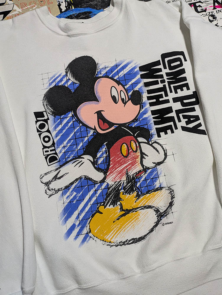 FOMO Collection Vintage Made in USA Mickey Mouse Come Play With Me Crewneck- 2XL - 1101
