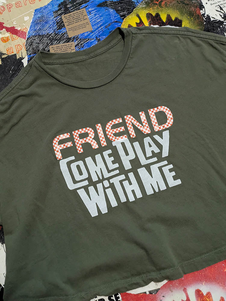 FOMO Collection Friend Come Play With Me Crop Top - L - 11023