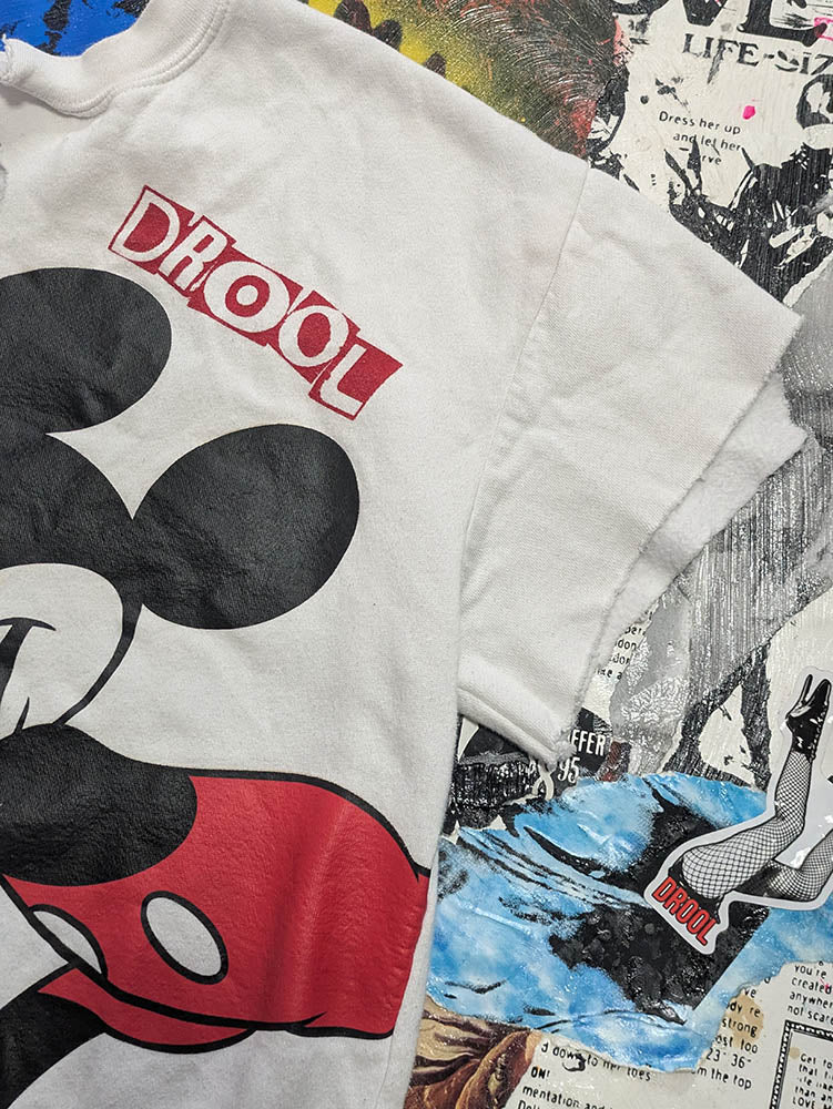 FOMO Collection - Mickey Mouse Come Play With Me Raw Cut Crewneck - XS - 11317