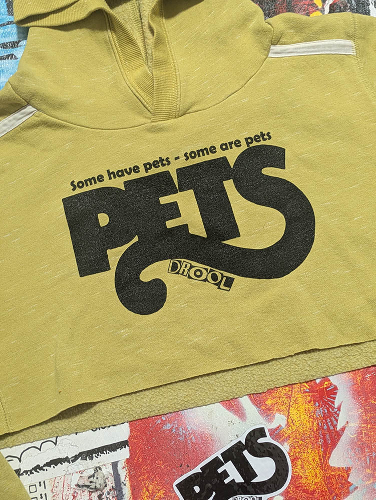FOMO Collection - Pets Raw Cut Crop Top Hoodie - M - 11411