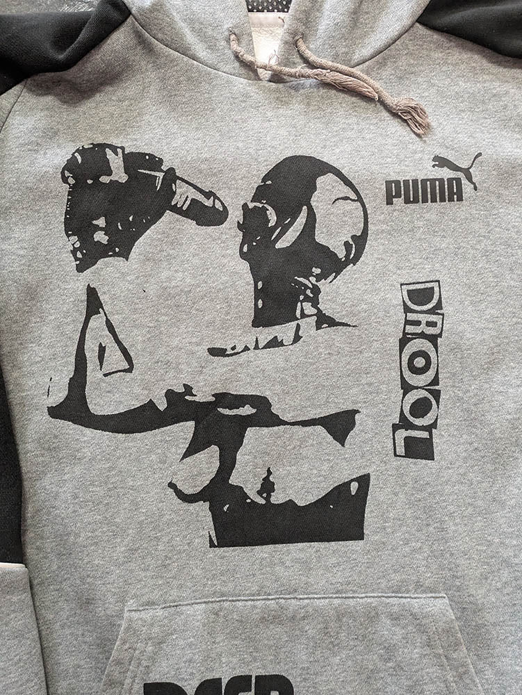 FOMO Collection - Puma Collage Hungry / Deep Throat Hoodie - L - 11526