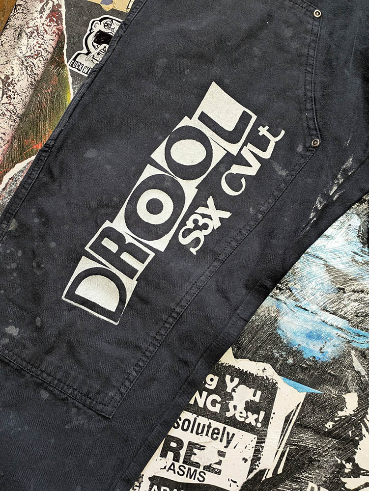 FOMO Collection - DISTRESSED Sunday Service Work Wear Pants - L(Waist = 34, Inseam = 33", Length = 43") - 11614