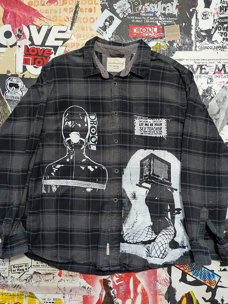 FOMO Collection - Collage Box Head / Manifesto Button Up Long Sleeve - XL - 11618