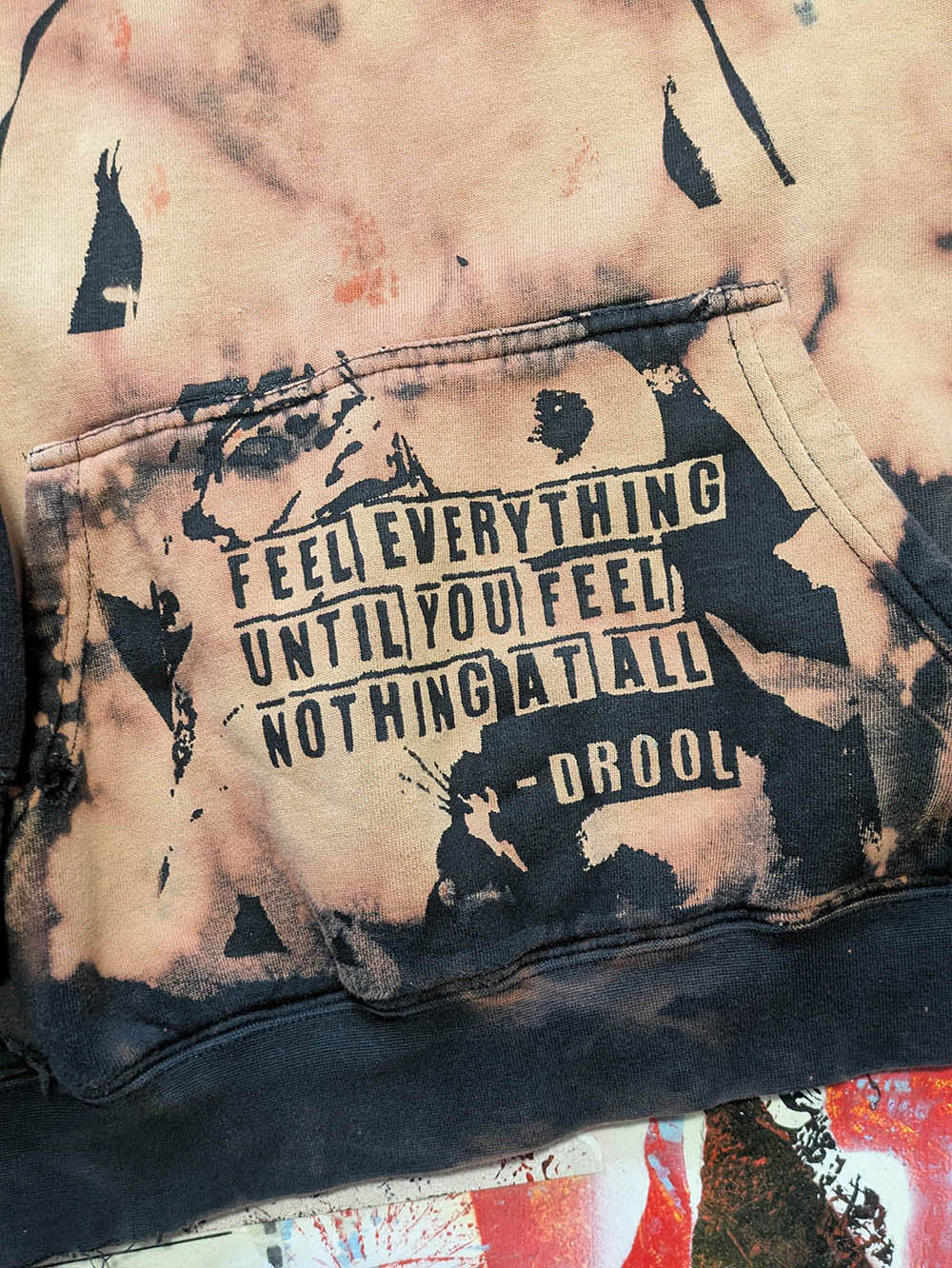 FOMO Collection - DISTRESSED Collage AC/DC Glory Box / Feel Everything Hoodie - 2XL - 11625