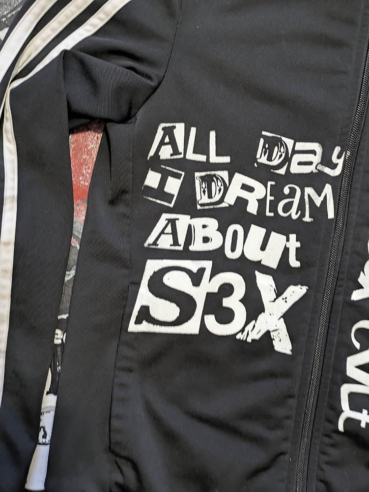 FOMO Collection - Collage A.D.I.D.A.S. Box Head(front and back) Zip Up Jacket - XS - 11627