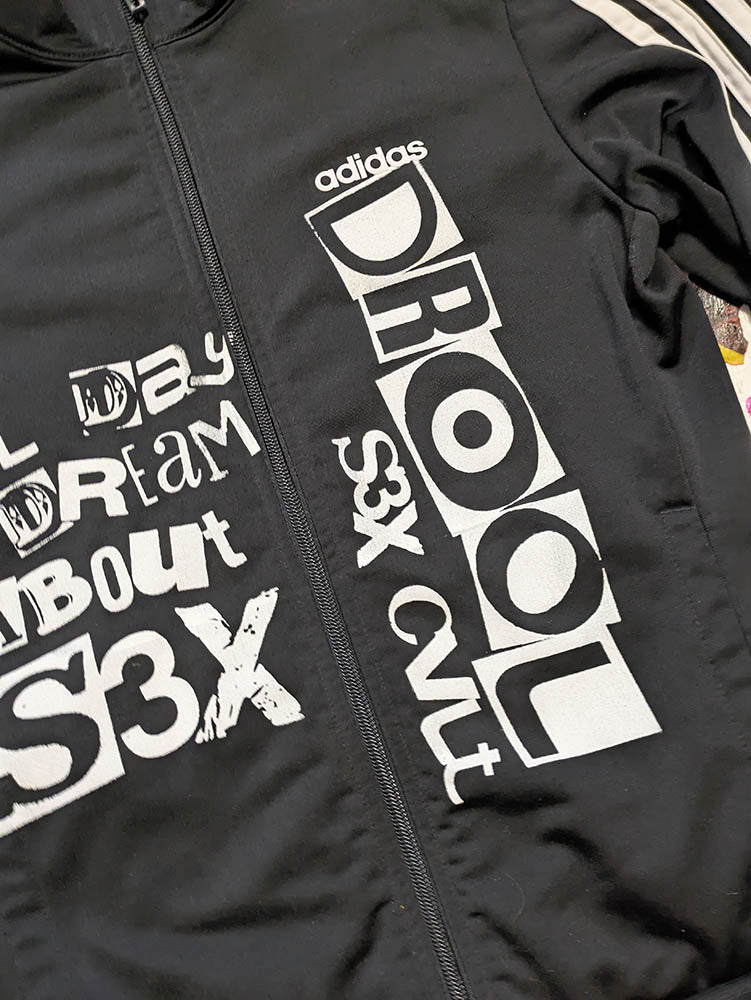 FOMO Collection - Collage A.D.I.D.A.S. Box Head(front and back) Zip Up Jacket - XS - 11627