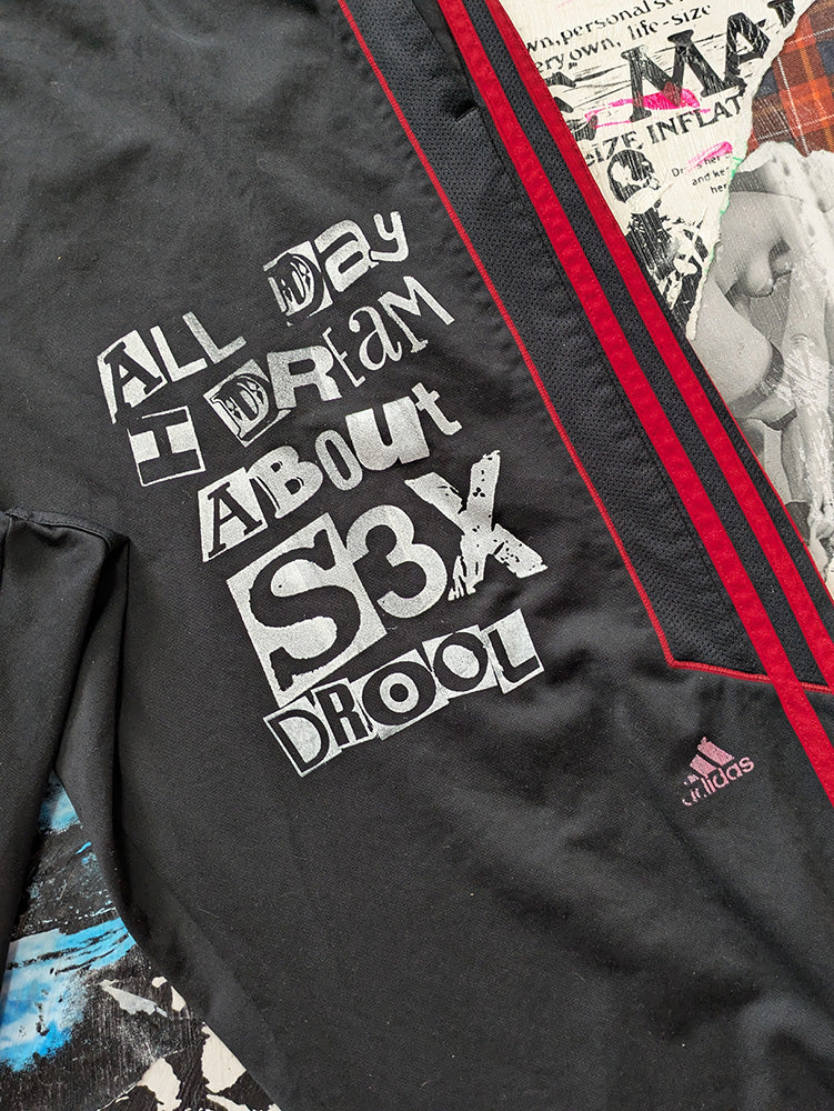 FOMO Collection - A.D.I.D.A.S. Box Head Sweatpants - XL(Length = 41", Inseam = 31", Waist = 42") - 12113