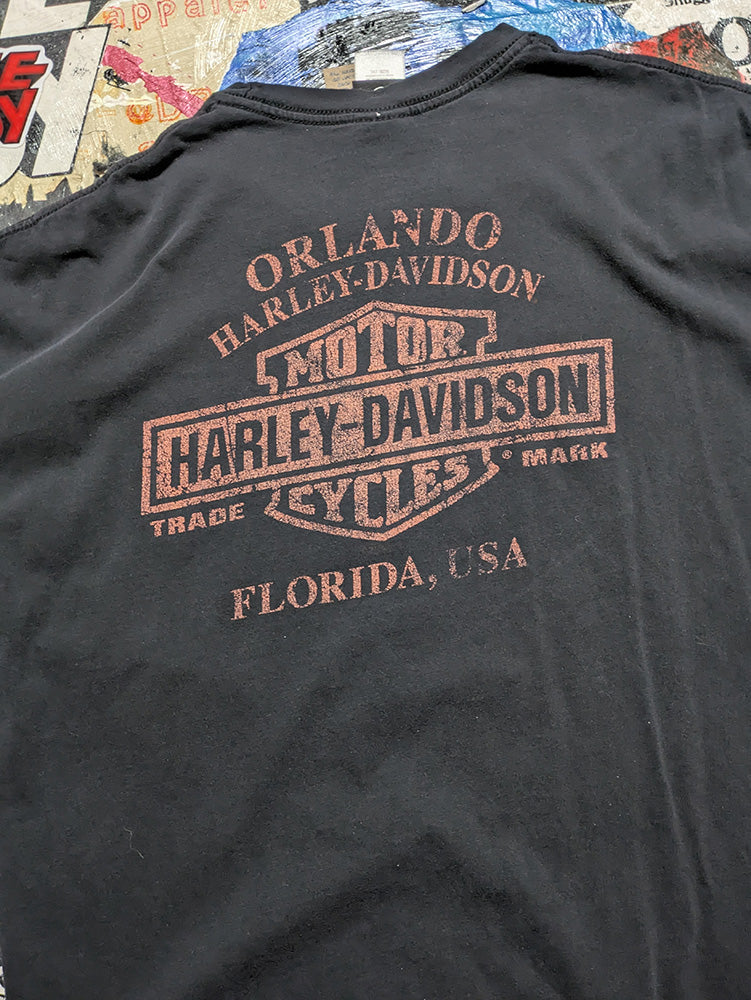 FOMO Collection - DISTRESSED Harley Davidson Manifesto T-Shirt - 2XL - 1225