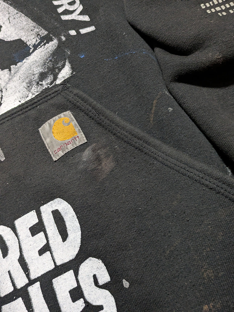FOMO Collection - DISTRESSED Collage Carhartt Box Head / Tortured Females Hoodie - XL - 12225