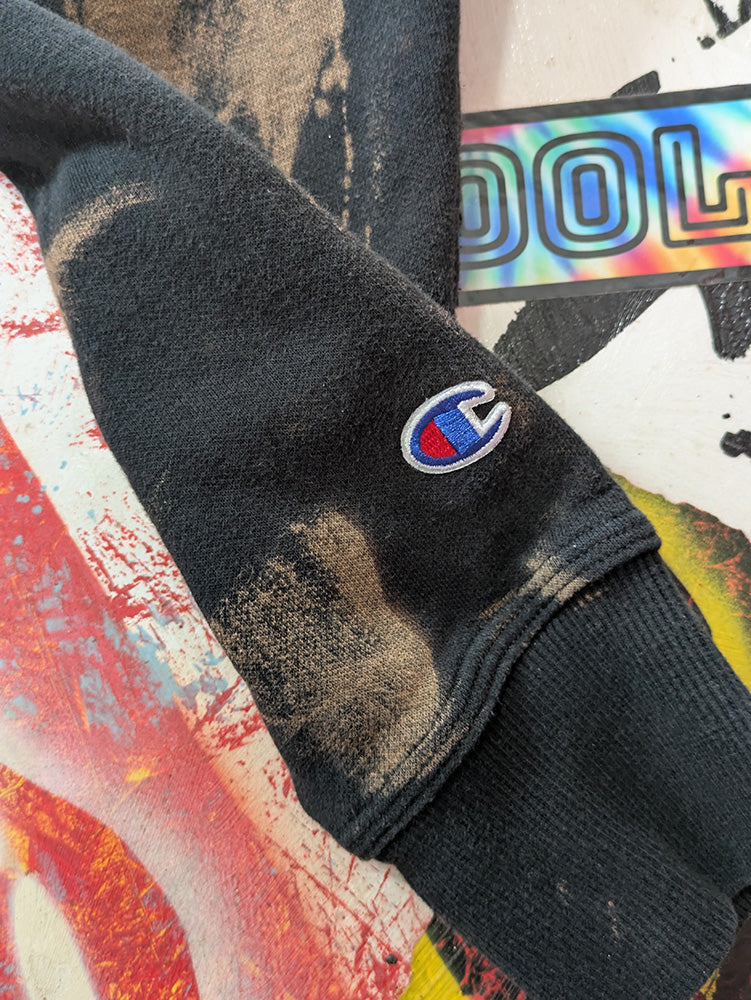 FOMO Collection - Champion Hungry Raw Cut Crop Top Hoodie - S - 12329